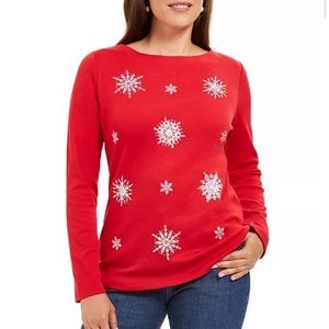 Karen Scott embellished long sleeves